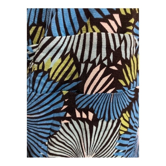 JM Collection Floral Blouse Blue Black Green Size XL - Picture 4 of 5